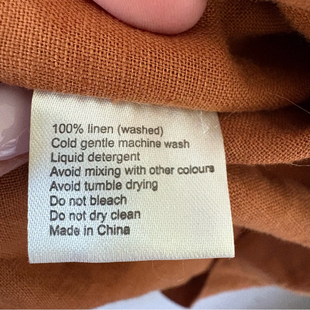 NWOT THREADS by Bed Threads 100% French Flax Linen MIDI dress XL - Picture 8 of 11